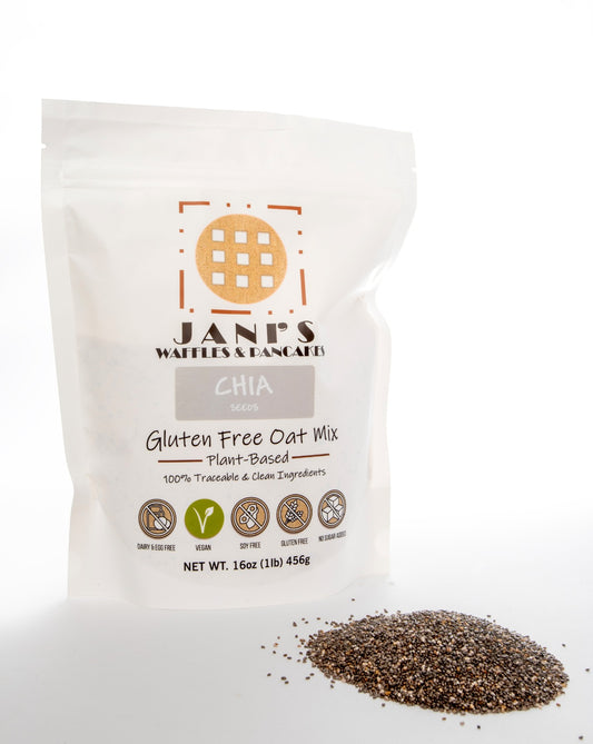 CHIA SEEDS Dry Mix for Waffles & Pancakes, Pouch of 14 to16 Servings