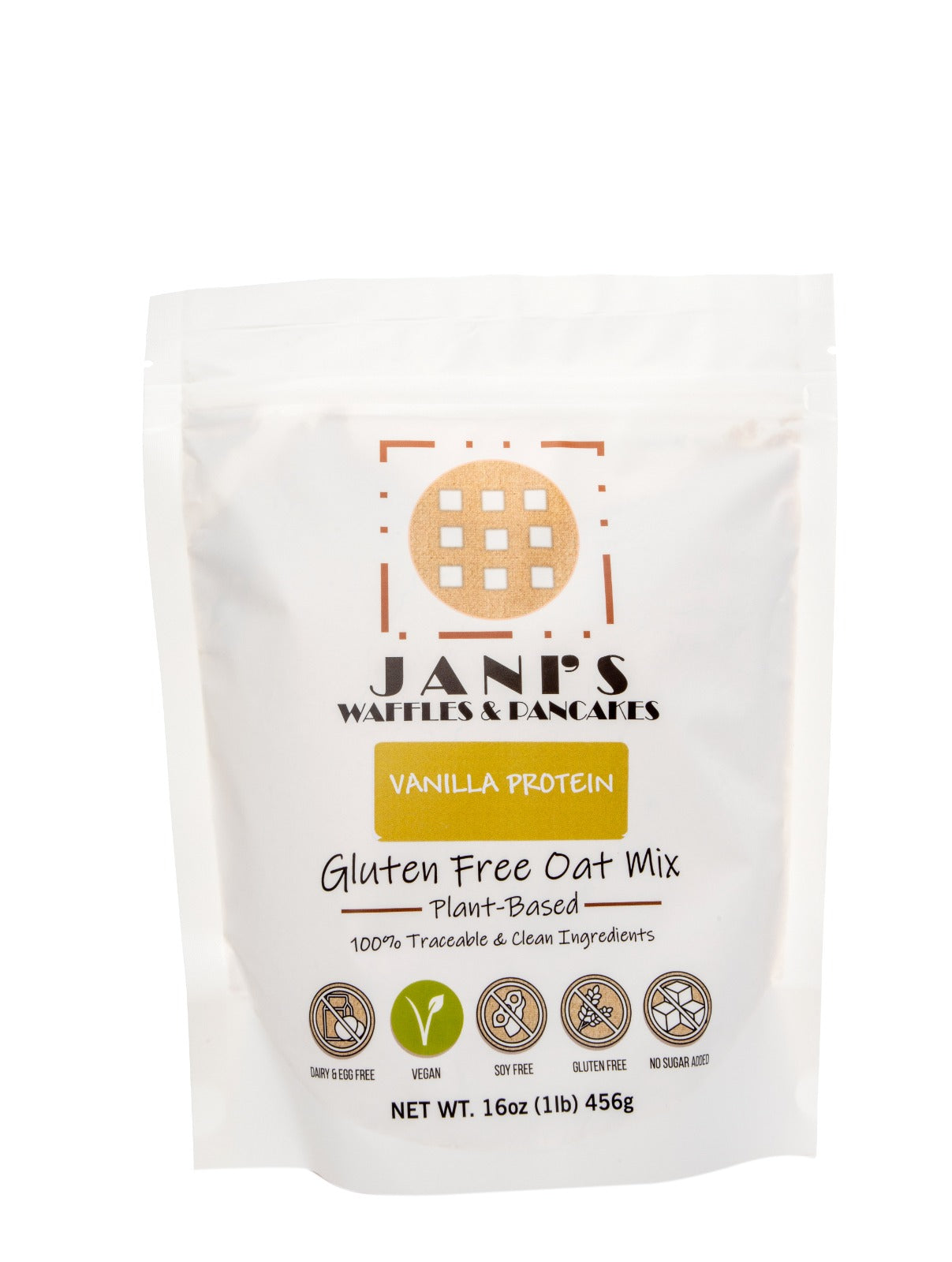 VANILLA PROTEIN Dry Mix for Waffles & Pancakes, Pouch of 14 to16 Servings